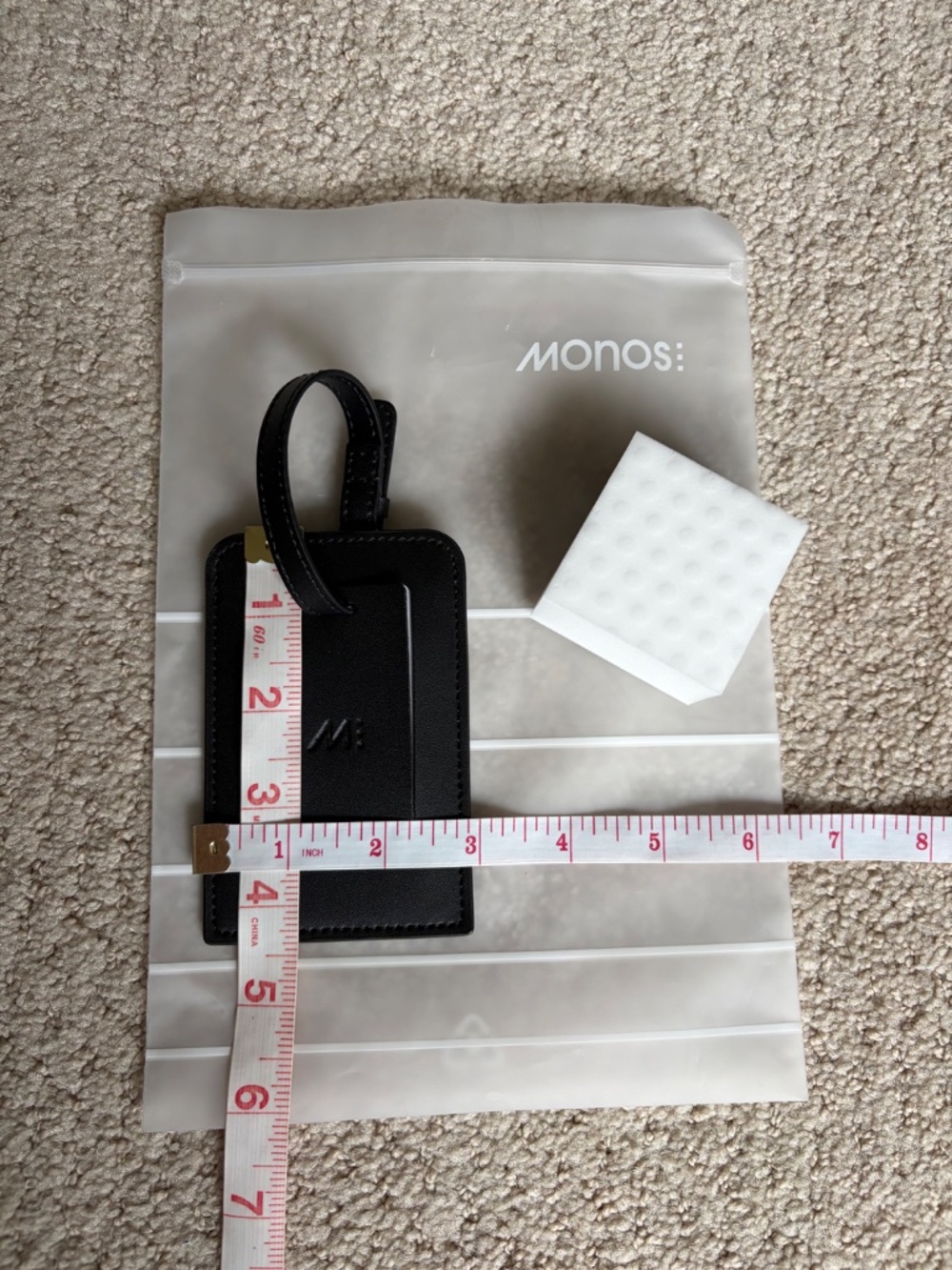 Monos Luggage Tag & scuff mark eraser sponge Bundle - Picture 3 of 3